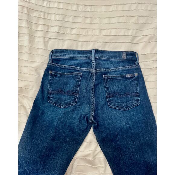 7 for All Mankind Low Rise Boot Cut Jeans Women’s 27 Dark Wash Y2K Revival Vtg - Picture 16 of 16